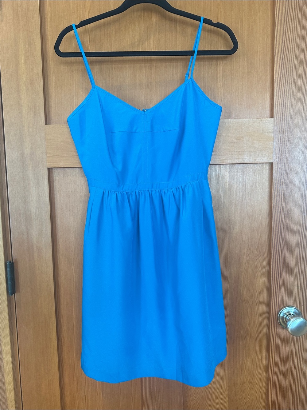 J. Crew Turquoise Spaghetti-Strap Mini Dress